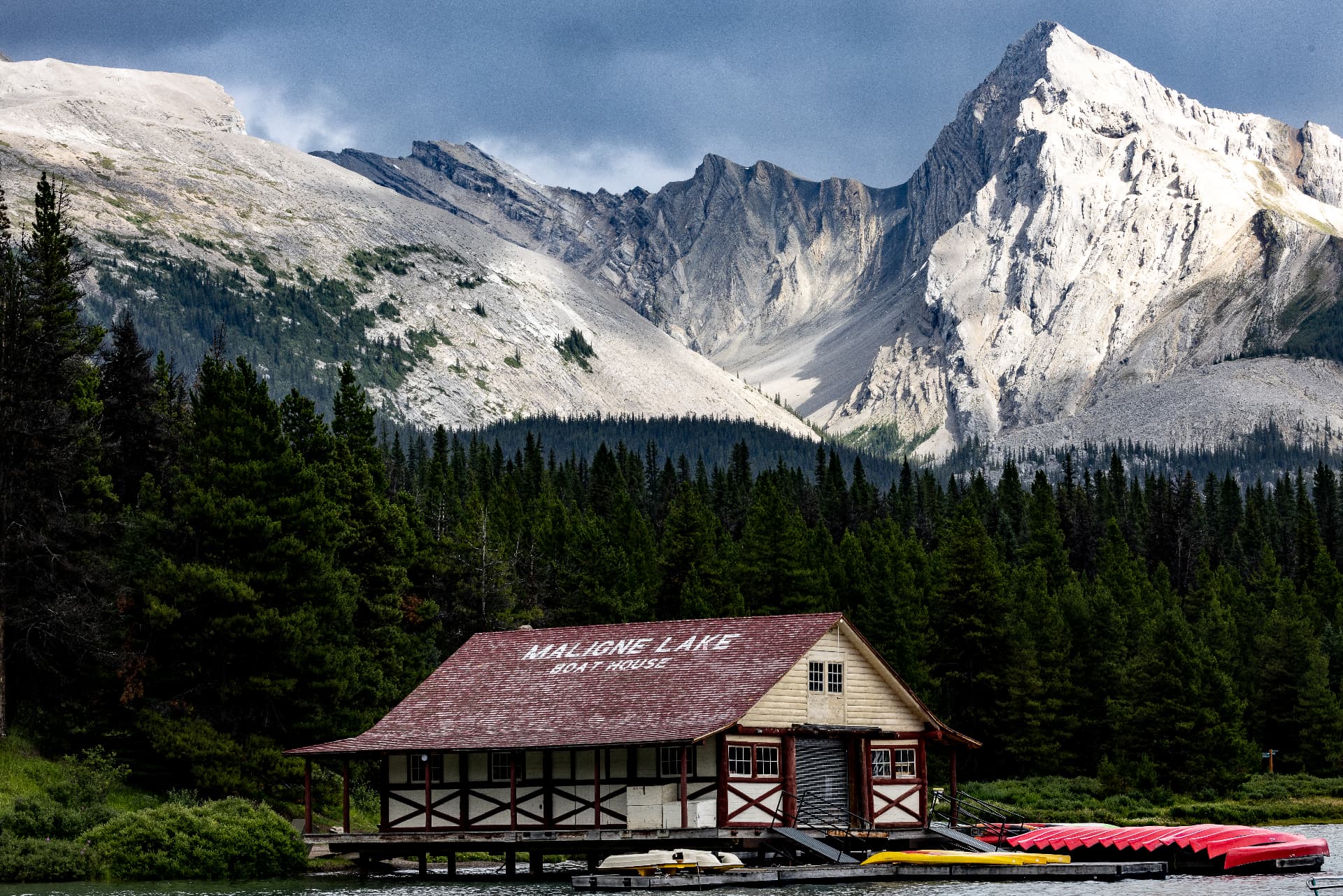 Maligne Lake Boat House — Maligne Lake, Jasper National Park, Alberta